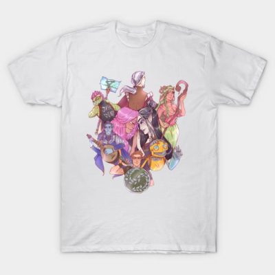 Campaign Three Party On White T-Shirt Official Critical Role Merch