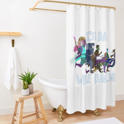 It'S Bad, We'Re Running Shower Curtain Official Critical Role Merch