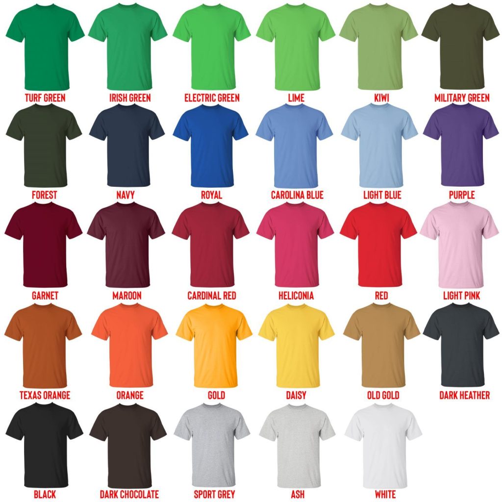 t shirt color chart - Critical Role Merch